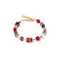Coeur De Lion Iconic Precious Shades Of Red Yellow Gold Plated Bracelet