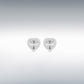 Sterling Silver Cubic Zirconia Rainbow Heart Stud Earrings