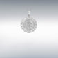 Sterling Silver 21cmm Round Satin St Christopher