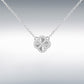 Sterling Silver Cubic Zirconia Rainbow Beaded Chain Necklace