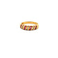 Pre-Owned 18ct Yellow Gold Ruby and Diamond Half Hoop Ring Size S
