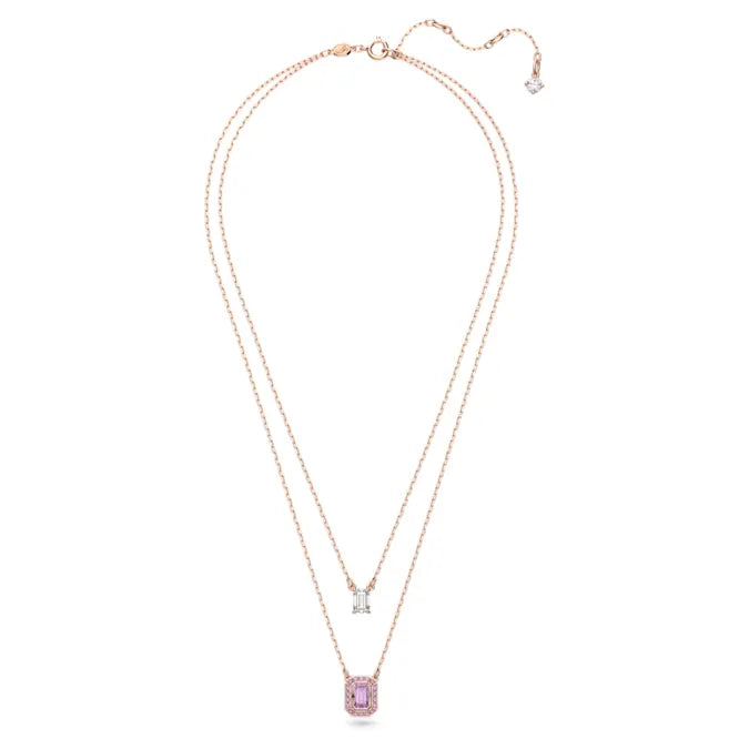 Swarovski Rose Gold Tone Millenia Layered Necklace 5640558