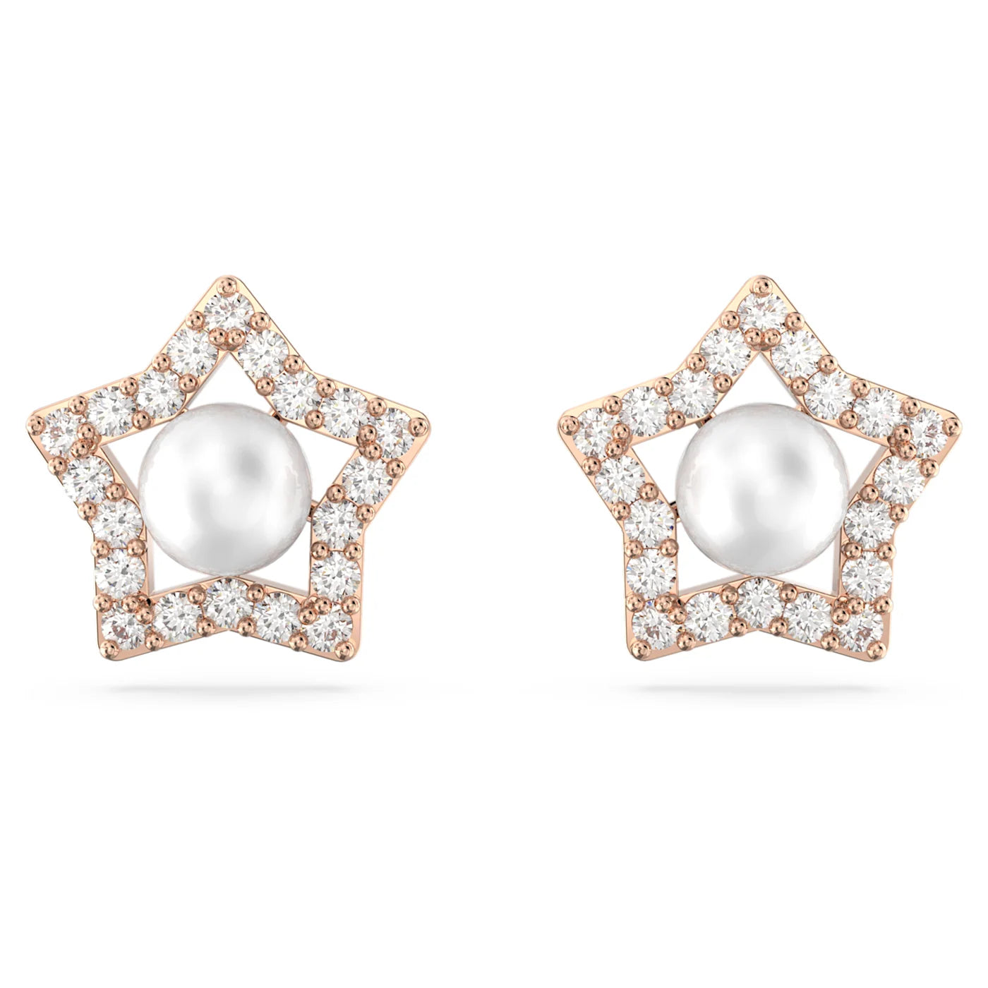 Swarovski Stella Rose Gold Plated Stud Earrings 5645465