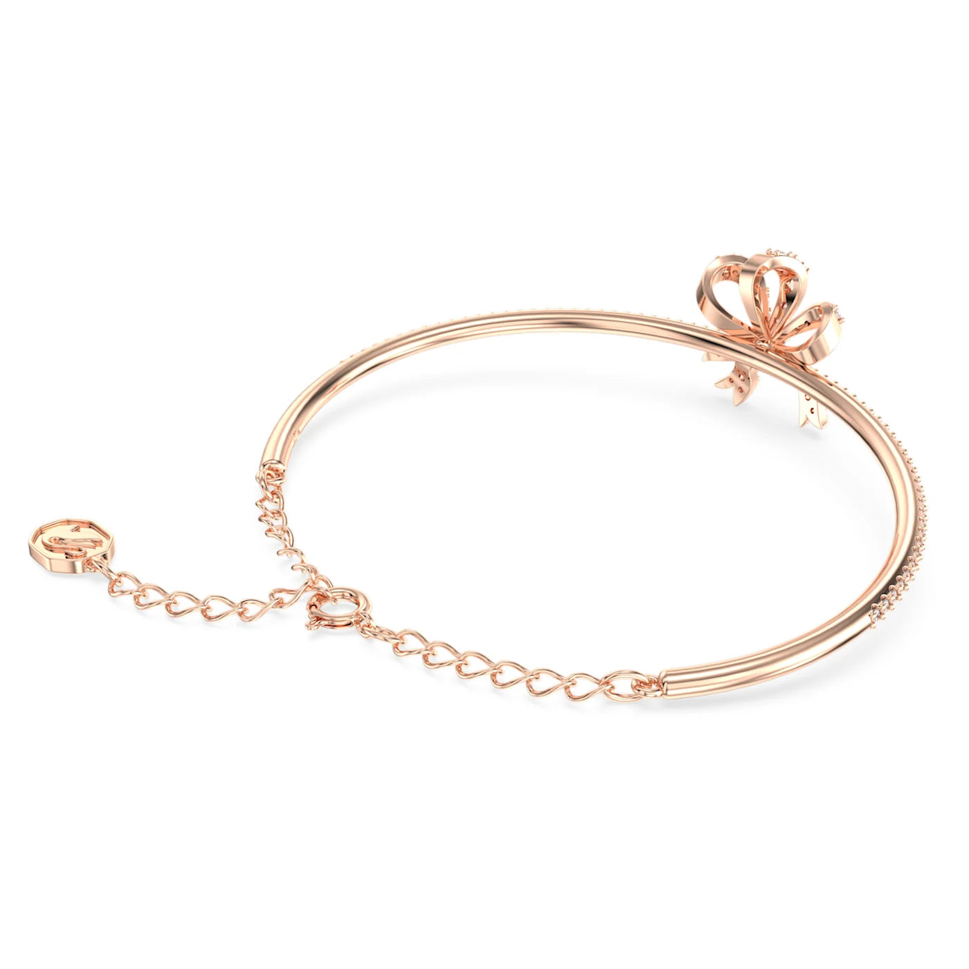 Swarovski Rose Gold Plated Volta Bow Bangle 5647565 Judith Hart