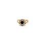 Pre-Owned 9ct Yellow Gold Sapphire and Cubic Zirconia Cluster Ring Size M