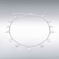 Sterling Silver Anklet with Heart Droppers