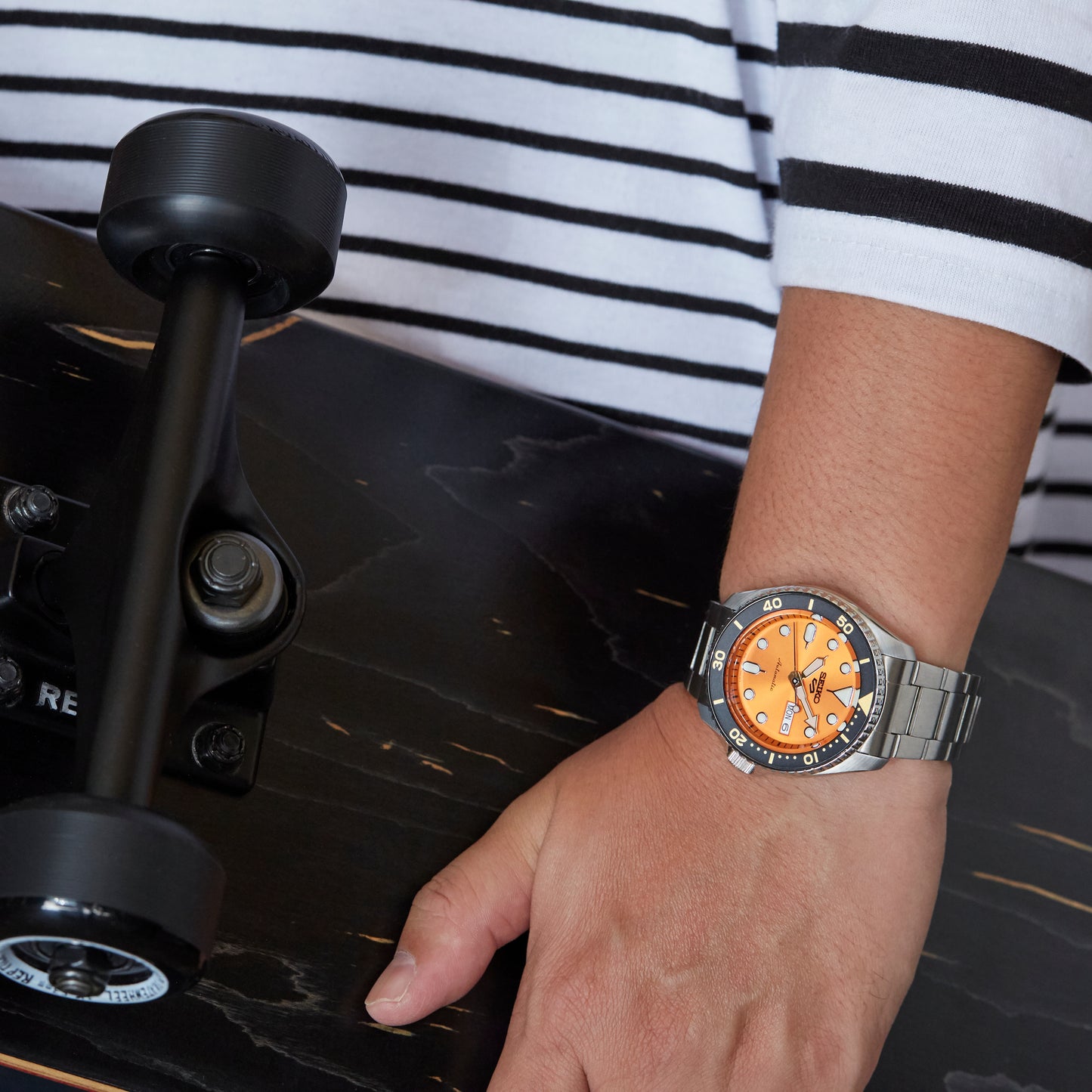 Seiko 5 Sports Orange Automatic Bracelet Watch SRPD59K1