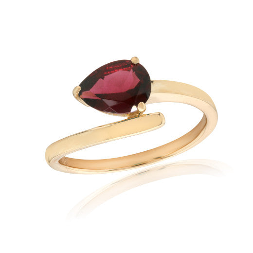 9ct Yellow Gold Rhodolite Garnet Ring