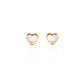 9ct Yellow Gold Mother Of Pearl Heart Stud Earrings