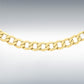 9ct Yellow Gold Hollow Flat Curb Chain 24"