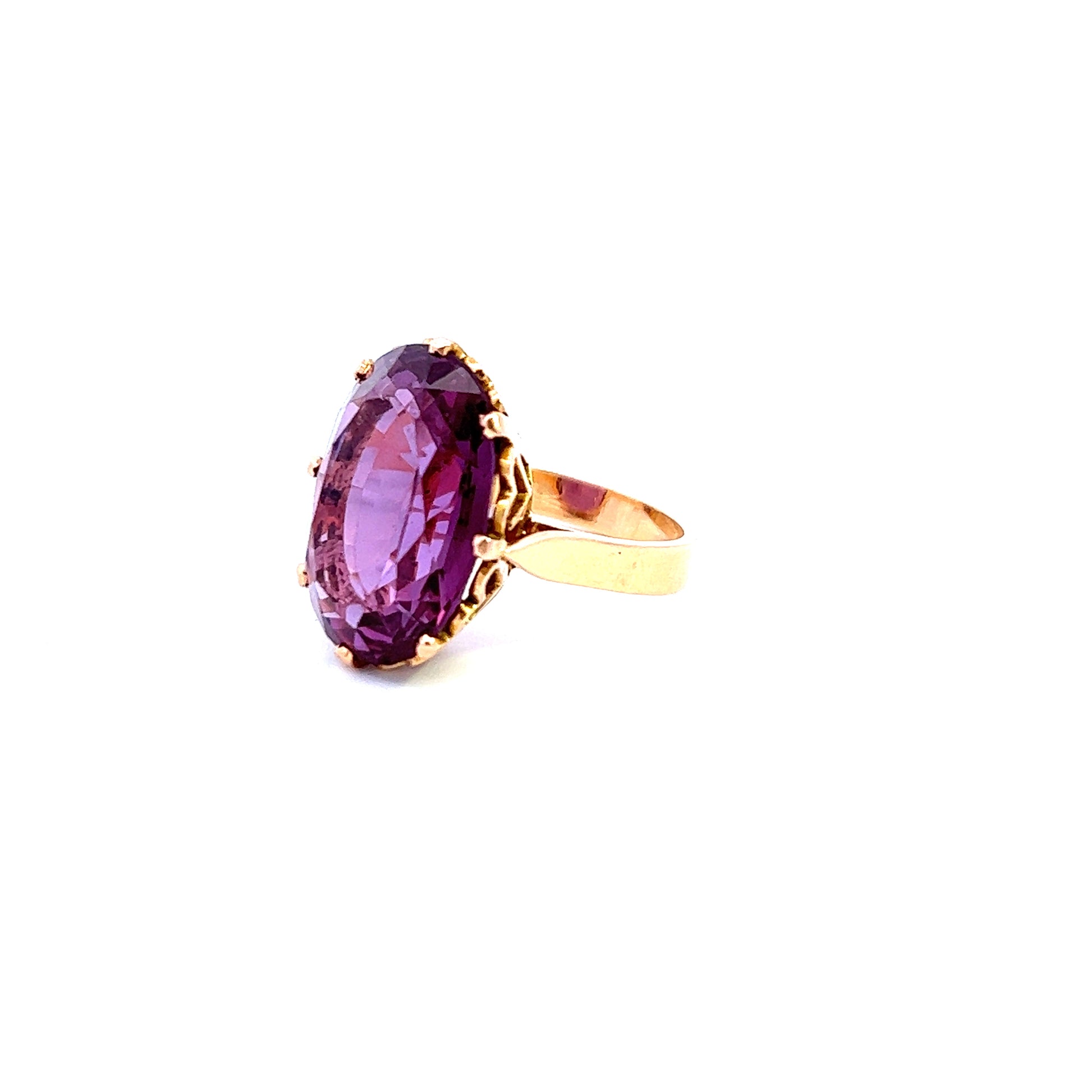 Silver Oxidized Finish Purple Stone Ring Design by 20AM at Pernia's Pop Up  Shop 2024