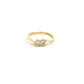 Pre-Owned 18ct Yellow Gold Two Stone Diamond Crossover Ring Size M