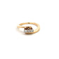 Pre-Owned Three Stone Diamond Crossover Design Ring Size M
