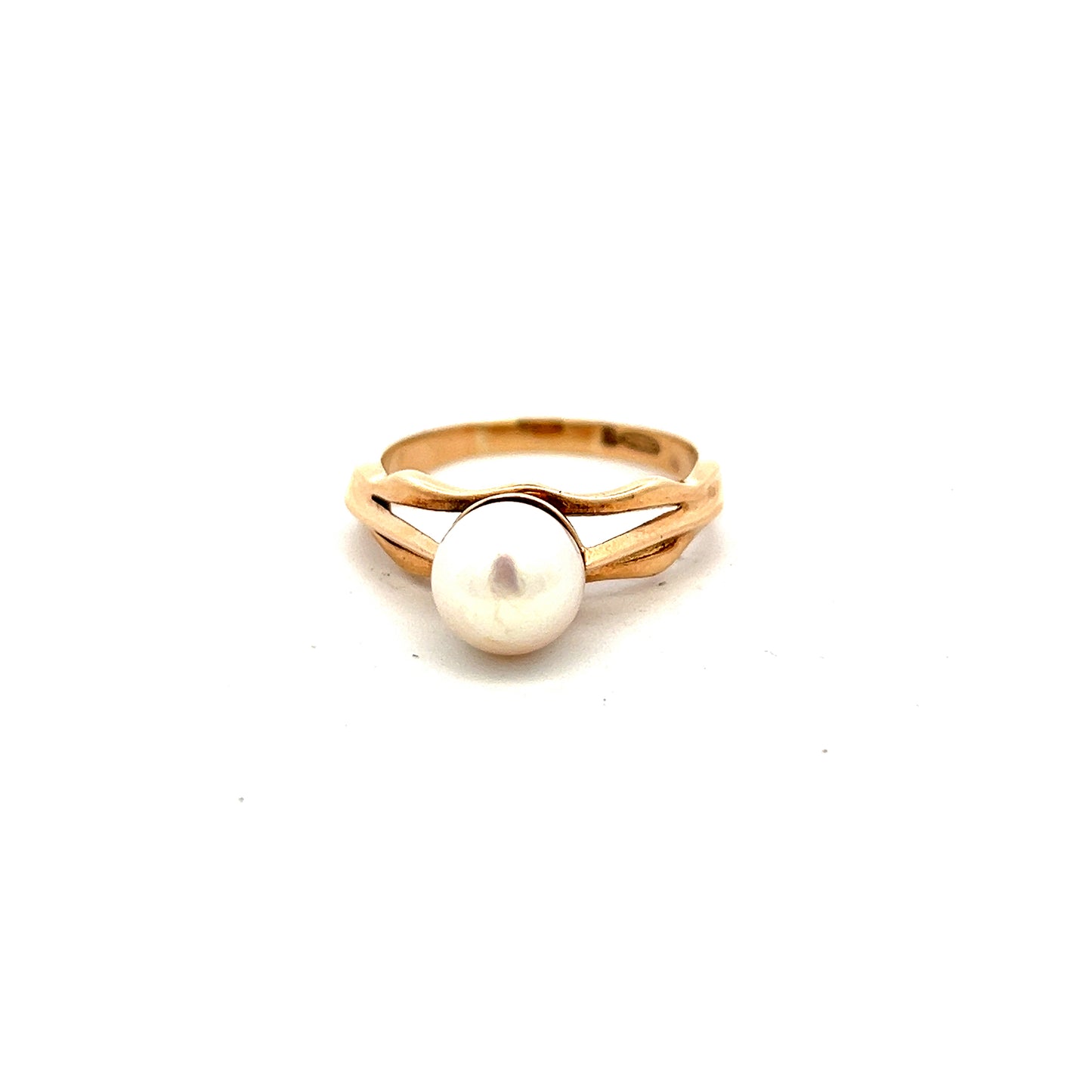 Pre-Owned 8mm White Cultured Pearl Ring Size Q