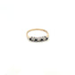Pre-Owned 9ct Gold Sapphire and Diamond Eternity Style Ring Size Q