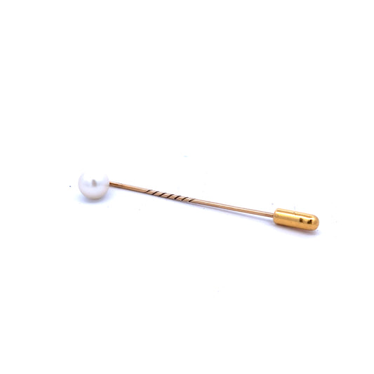 Pre-Loved 9ct Yellow Gold Cultured Pearl Pin