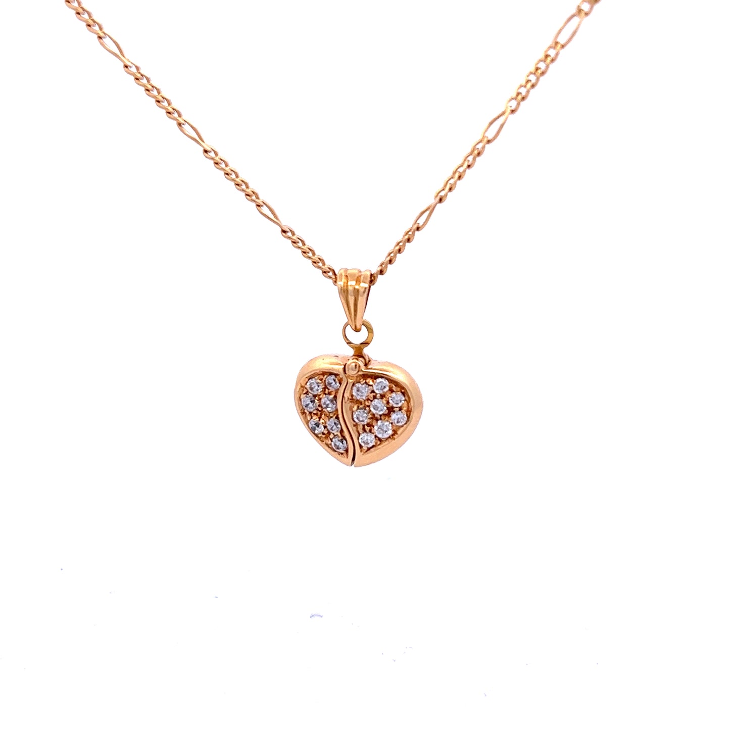 Pre-Owned Opening Heart Ti Amo Locket Necklace