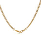 Pre-Owned 9ct Gold 18" Solid Curb Chain Double Swivel Clasp
