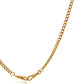 Pre-Owned 9ct Gold 18" Solid Curb Chain Double Swivel Clasp