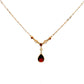 Pre-Owned 9ct Gold Garnet And Seed Pearl Necklace