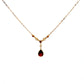 Pre-Owned 9ct Gold Garnet And Seed Pearl Necklace