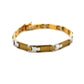 Pre-Owned Two Colour Jigsaw Link Design Bracelet