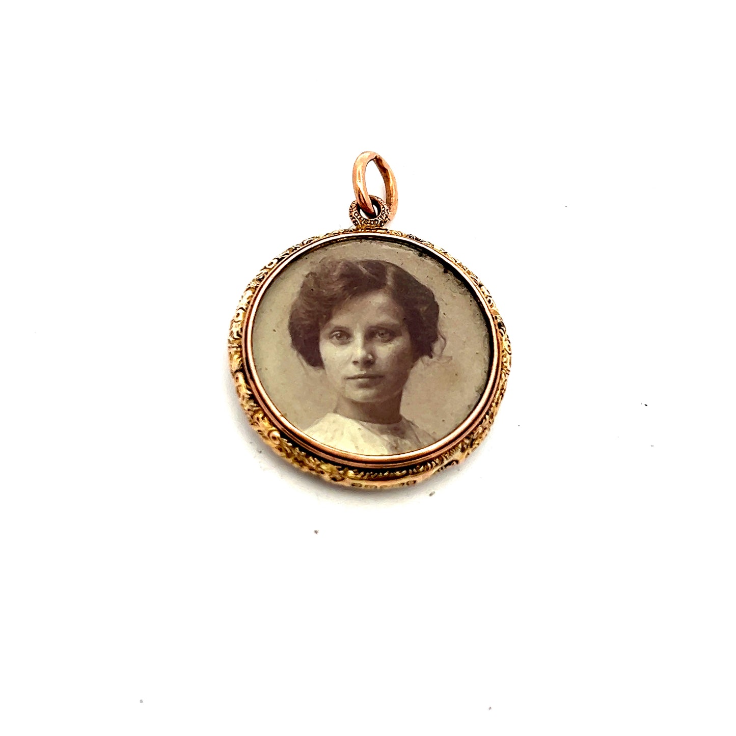 Pre-Owned 9ct Yellow Gold Edwardian Double Sided Photo Pendant