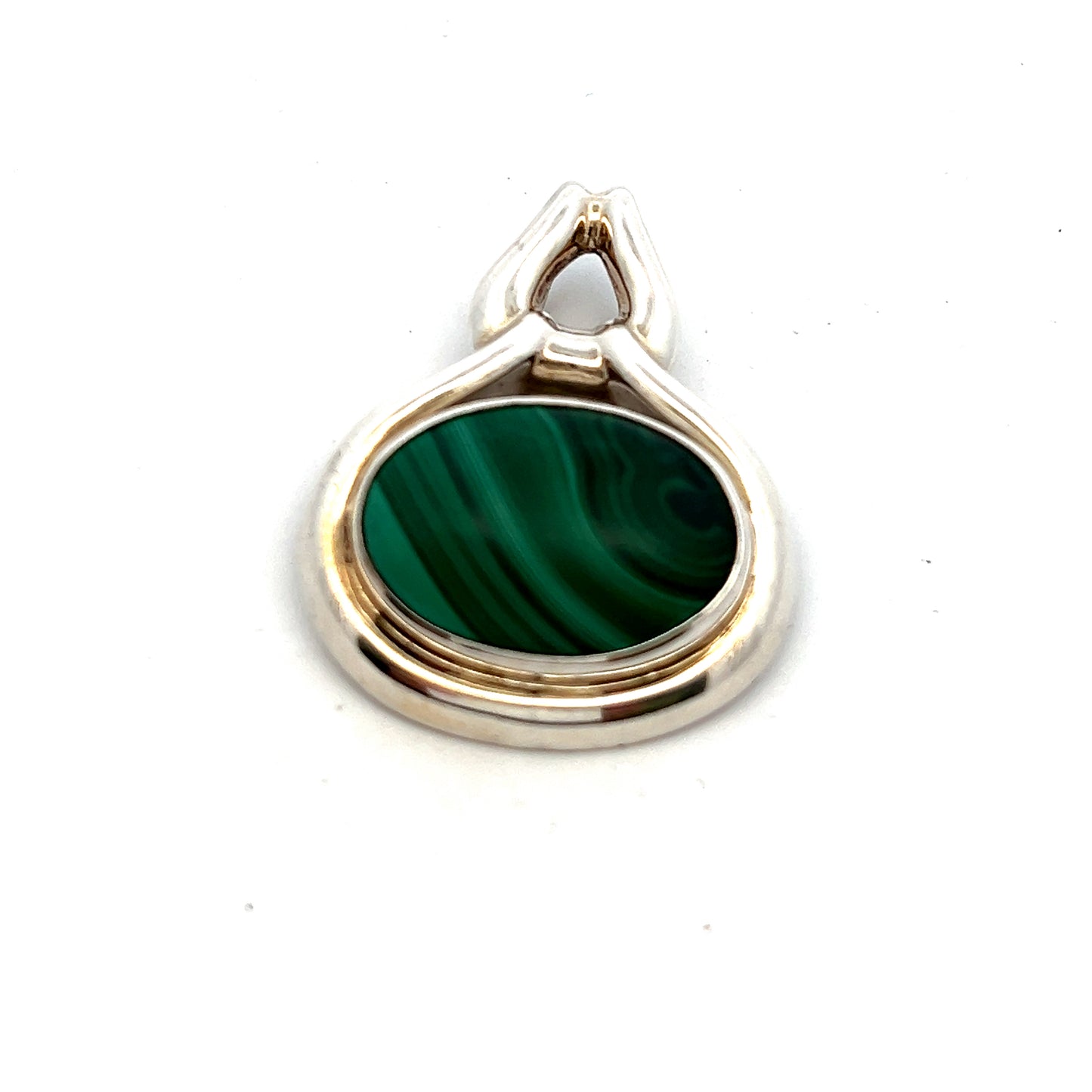 Pre-Owned Oval Malachite Pendant