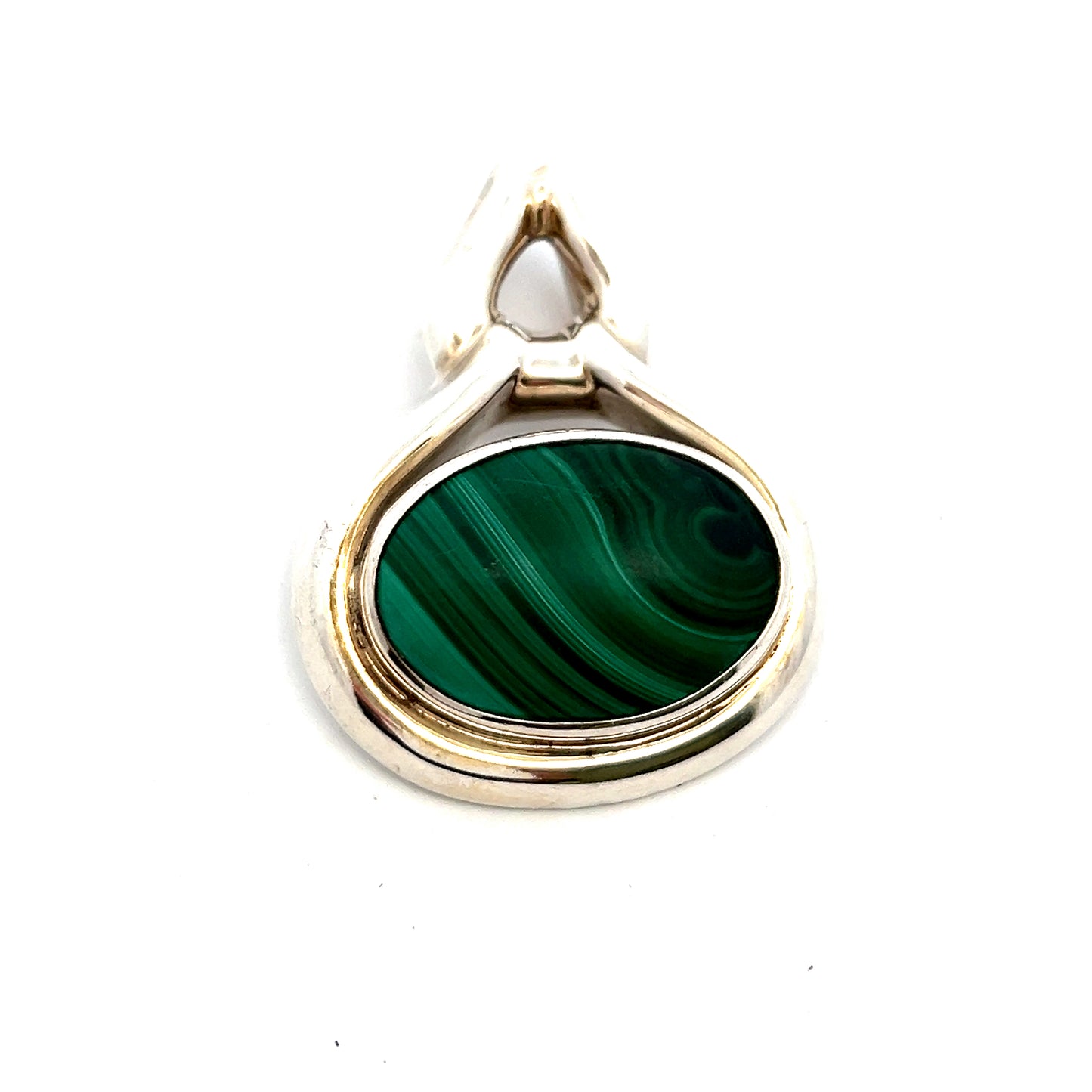 Pre-Owned Oval Malachite Pendant