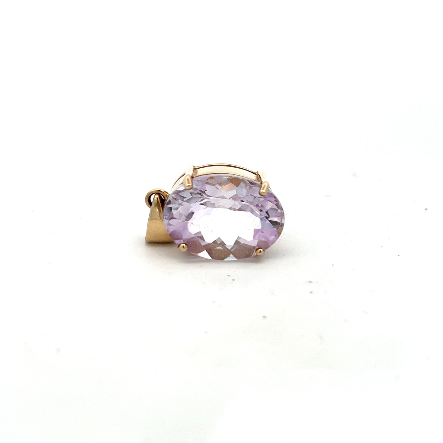 Pre-Owned 9ct Gold Oval Amethyst Pendant