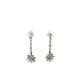 Pre-Owned Marquise and Brilliant Cut Diamond Cluster Drop Earrings
