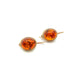 Pre-Owned Oval Amber Wire Hook Earrings