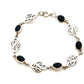 Pre-Owned Black Onyx and Celtic Link Design Bracelet