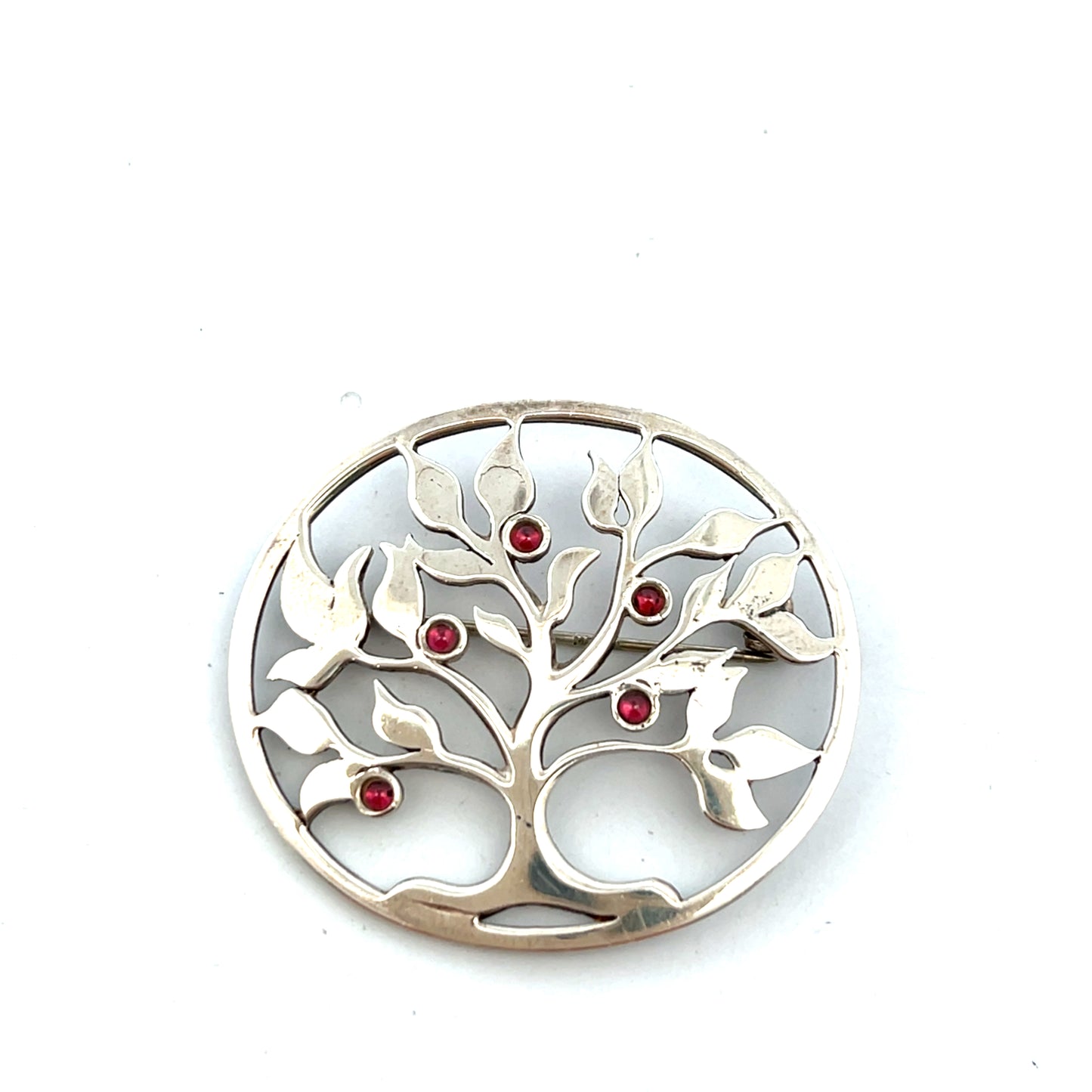 Pre-Owned Clive and Clarissa Cook Designer, Tree of Life Garnet Brooch