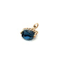 Pre-Owned 9ct Gold Blue Faceted Crystal Spinner Pendant