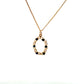 Pre-Owned 9ct Yellow Gold Sapphire Oval Necklace