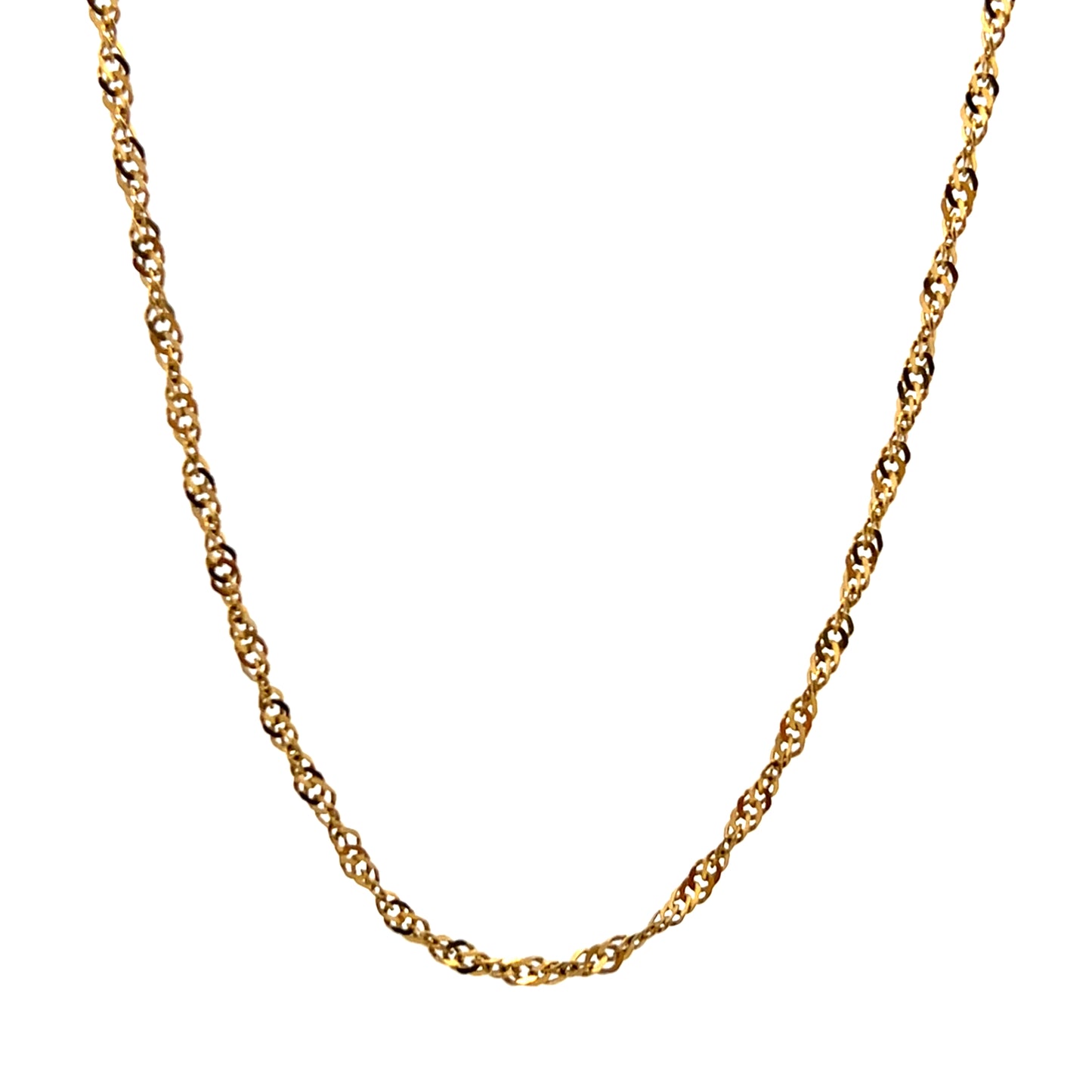 Pre-Owned 9ct Yellow Gold 18" Twisted Curb Chain