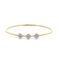 14ct Yellow Gold 0.31ct Diamond Twist Bangle
