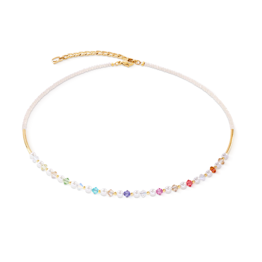 Coeur De Lion Princess Imitation Pearl Rainbow Necklace