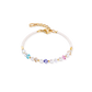 Coeur De Lion Yellow Gold Plated Princess Imitation Pearl Rainbow Bracelet