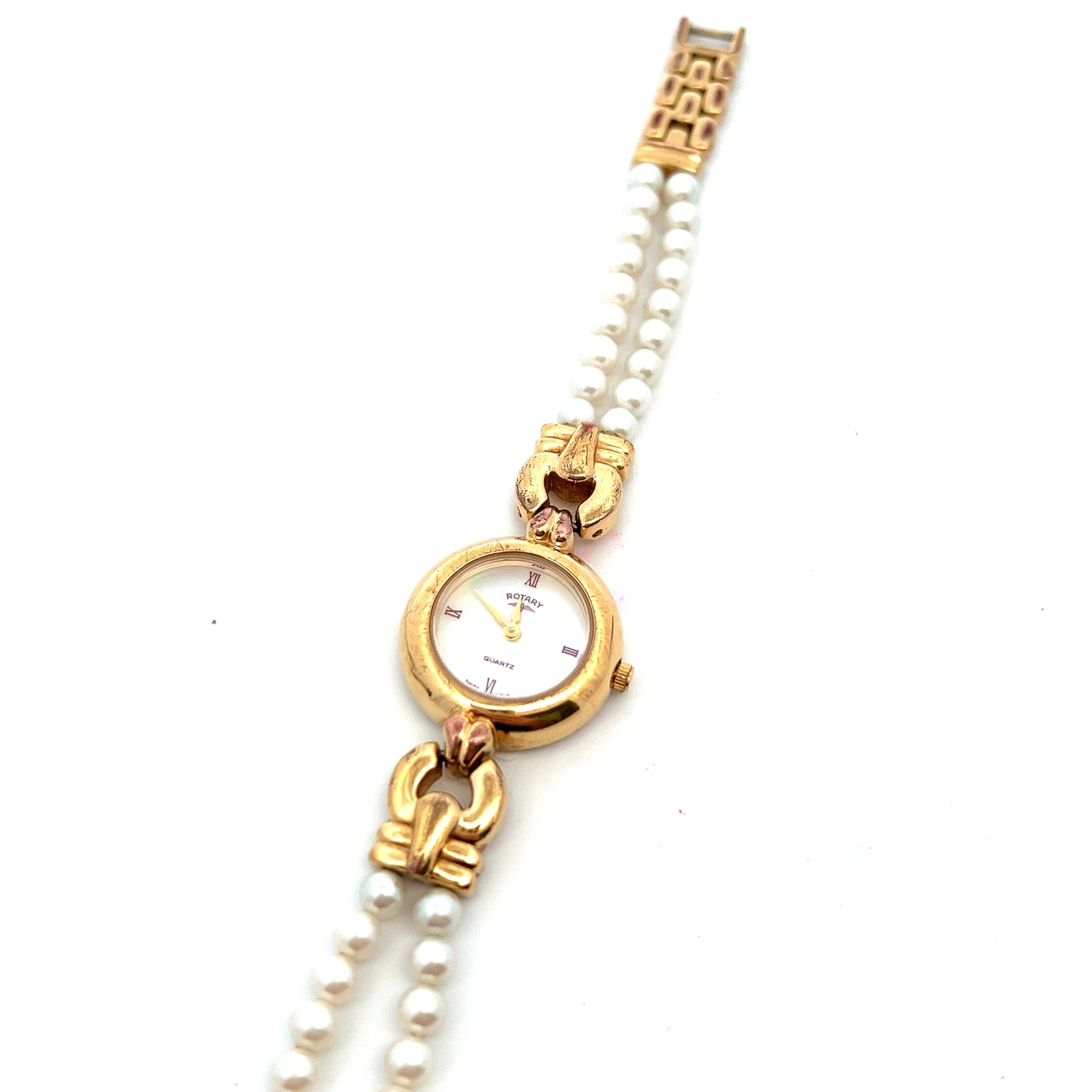 Pre-Owned Ladies Rotary Imitation Pearl Bracelet Watch