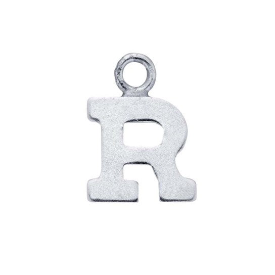 Permanent Sterling Silver Initial R Charm
