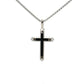 Unique & Co Stainless Steel Black Cross and 50cm Chain