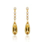 9ct Yellow Gold Citrine And Diamond Drop Earrings