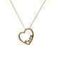 9ct Yellow Gold Illusion Diamond Heart Slider Necklace