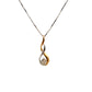 9ct Yellow and White Gold Twist Diamond Necklace