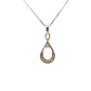 9ct White Gold Diamond Open Teardrop Necklace