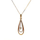9ct Yellow and White Gold Diamond Teardrop Necklace
