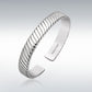 Sterling Silver Mens Twist Bangle