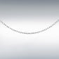 9ct White Gold 1.4mm Diamond Cut Belcher Chain 20"